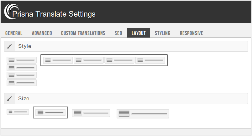 Admin panel - Layout